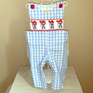 Baby Boy Gingham Clown Jon Jon